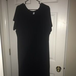 Old navy black short sleeve maxi dress